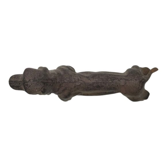 Dachshund Weiner Dog Figurine Statue Cast Metal Vintage Decorative Paper Weight - Picture 5 of 12